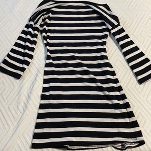 Black and white mini dress